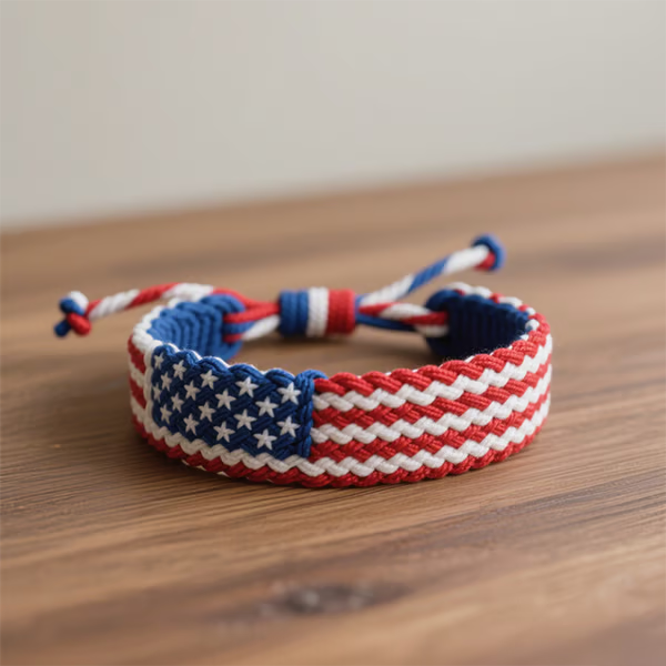 🎉🎖️Adjustable USA Pride Woven Bracelet