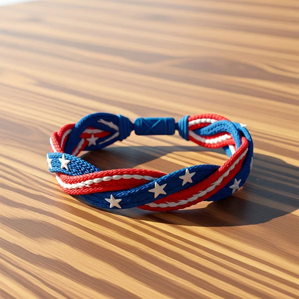 🎉🎖️Adjustable USA Pride Woven Bracelet