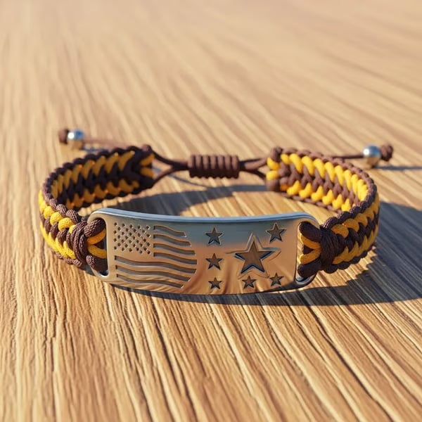 🎉🎖️Adjustable USA Pride Woven Bracelet