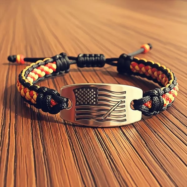 🎉🎖️Adjustable USA Pride Woven Bracelet