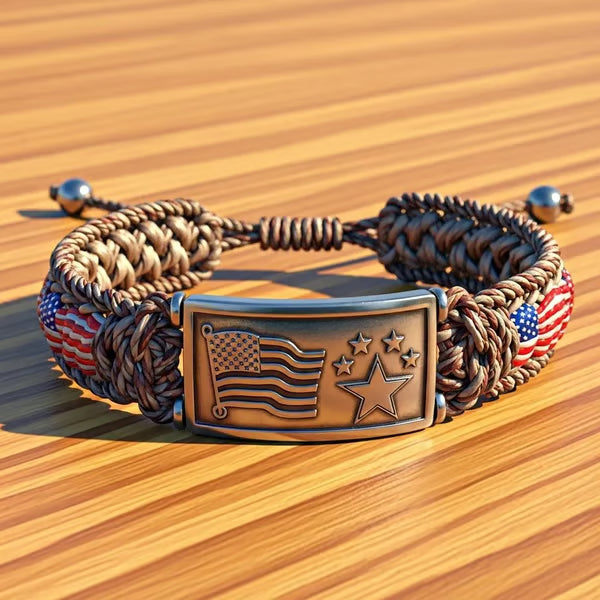 🎉🎖️Adjustable USA Pride Woven Bracelet